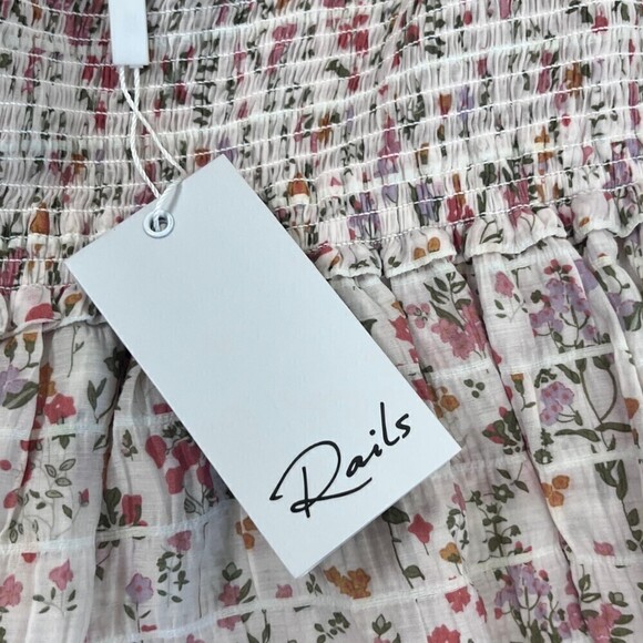 Rails Addison Size M Ambrosia Disty Floral Tiered Pullon Smocked Mini NEW Skirt - Picture 6 of 8